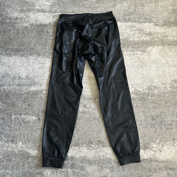 Commando Joggers Womens Small Faux Vegan Leather Pull On Pants Black Pockets - Picture 6 of 10